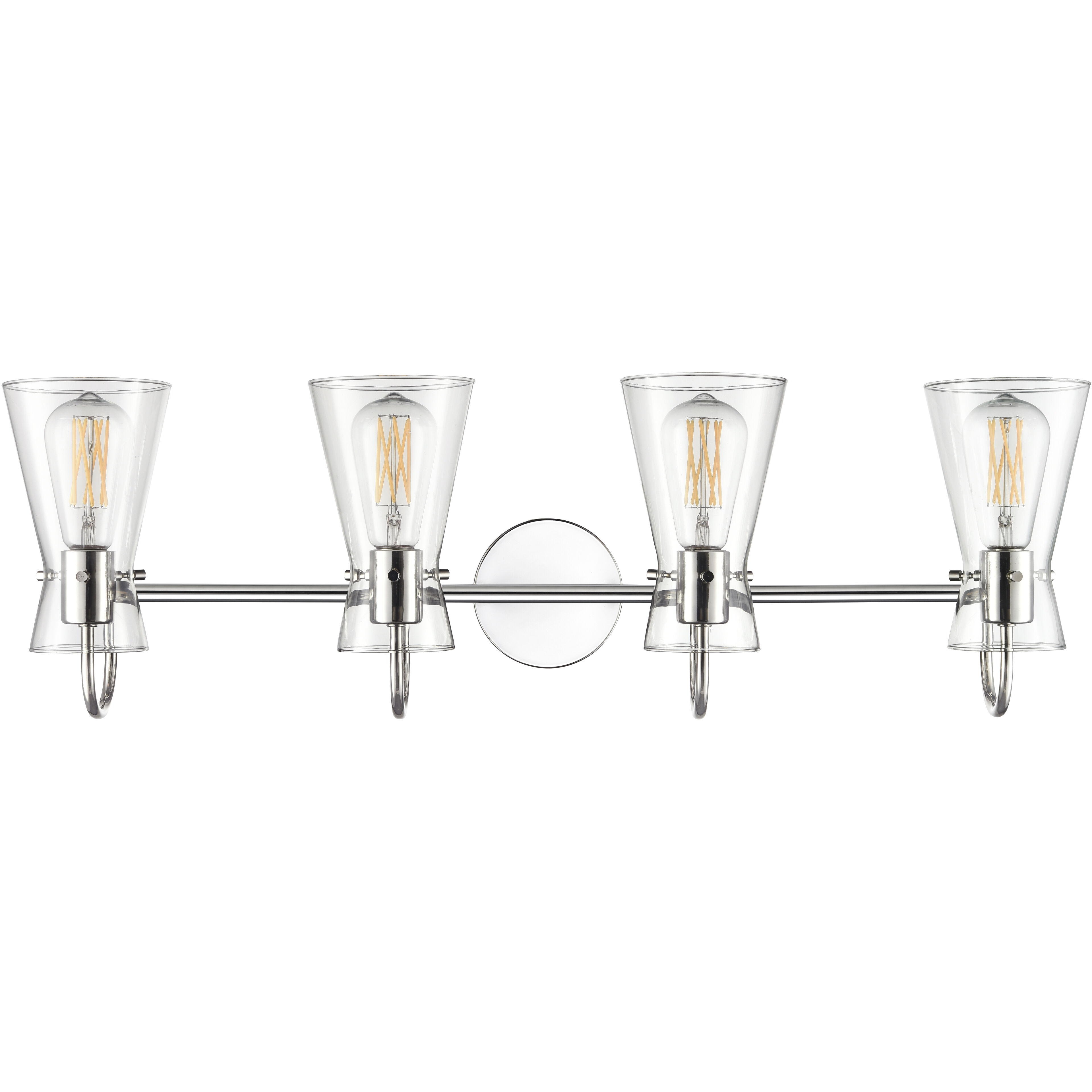 Camellia 4 Light 30.75 inch Polished Nickel Bathroom Vanity Light Wall Light