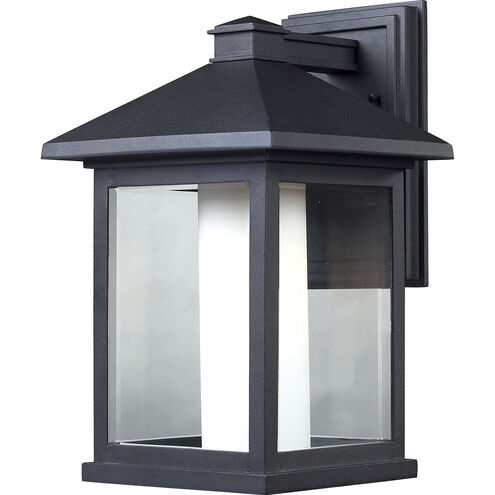 Mesa 1 Light 15.75 inch Black Outdoor Wall Light