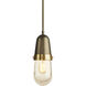 Fizz 1 Light 4.1 inch Natural Iron with Brass Accent Mini Pendant Ceiling Light - Open Box