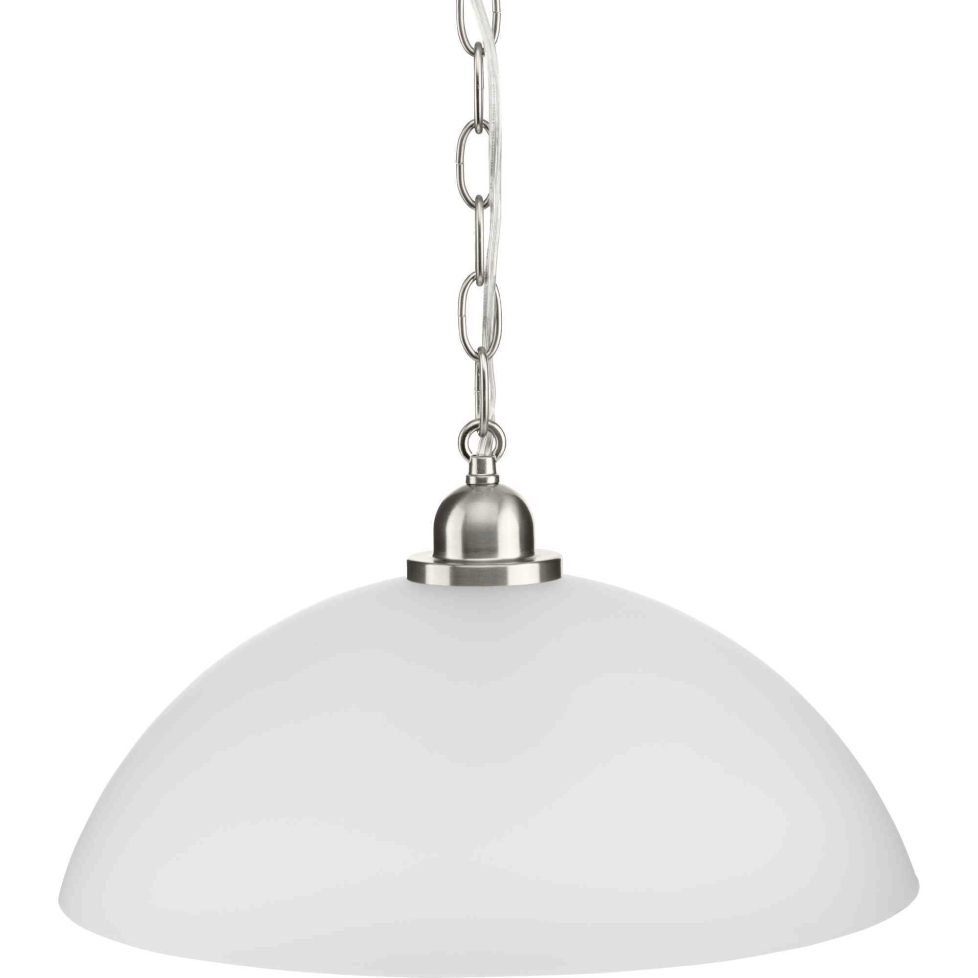 Classic Dome 1 Light 15 inch Brushed Nickel Pendant Ceiling Light