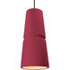 Radiance Collection 1 Light 8 inch Polished Chrome and Cerise and Black Pendant Ceiling Light