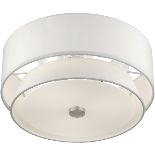 Fontana 3 Light 15 inch Brushed Nickel Semi-Flush Ceiling Light