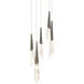 Beyond Solitude LED 17 inch Antique Nickel Multi-Light Pendant Ceiling Light, Round Canopy