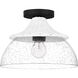 Otten 1 Light 12 inch Matte Black Semi-Flush Mount Ceiling Light