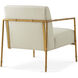 Kesden LBB Brass Occasional Chair, Upholstered