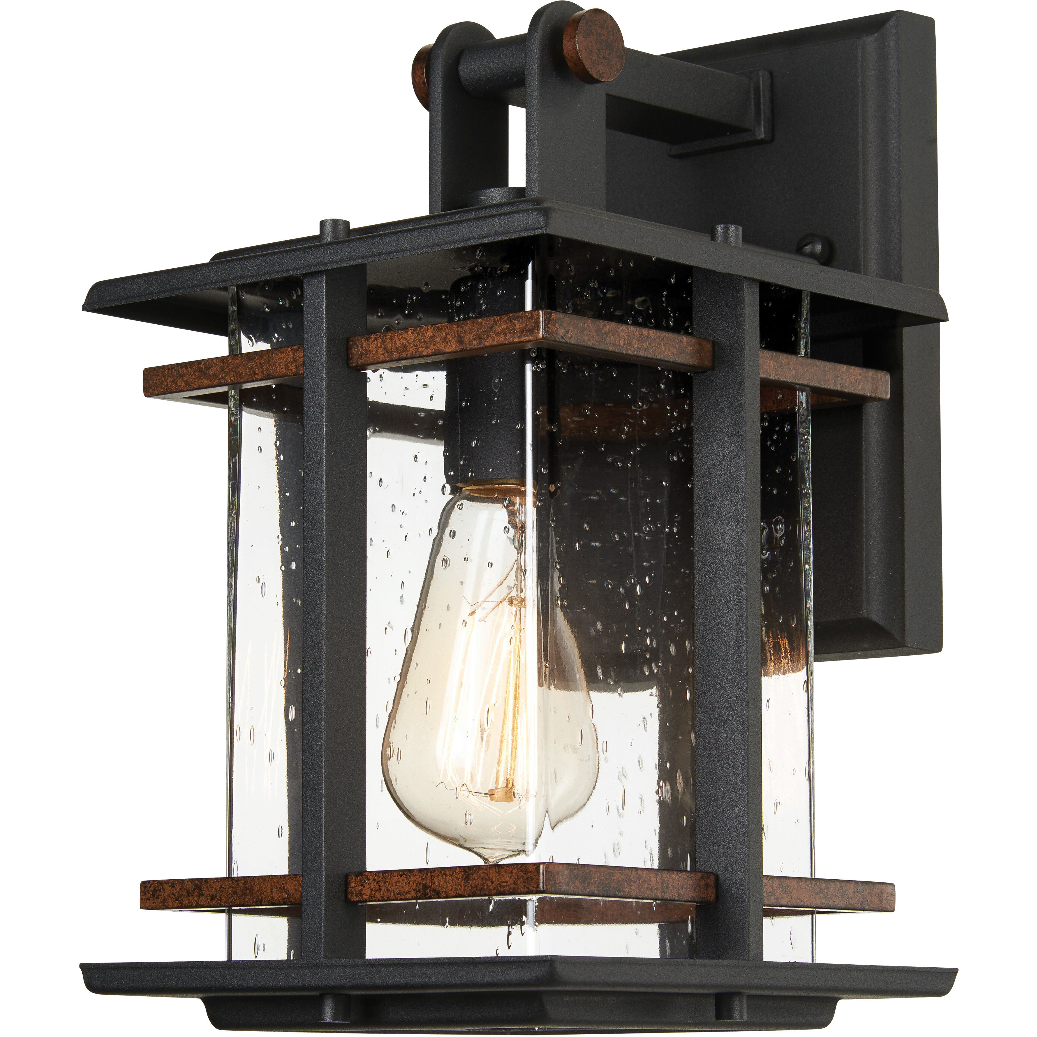 San Marcos 1 Light 11 inch Coal/Antique Copper Accents Outdoor Wall Mount, Great Outdoors