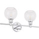 Collier 2 Light 19 inch Chrome Wall sconce Wall Light