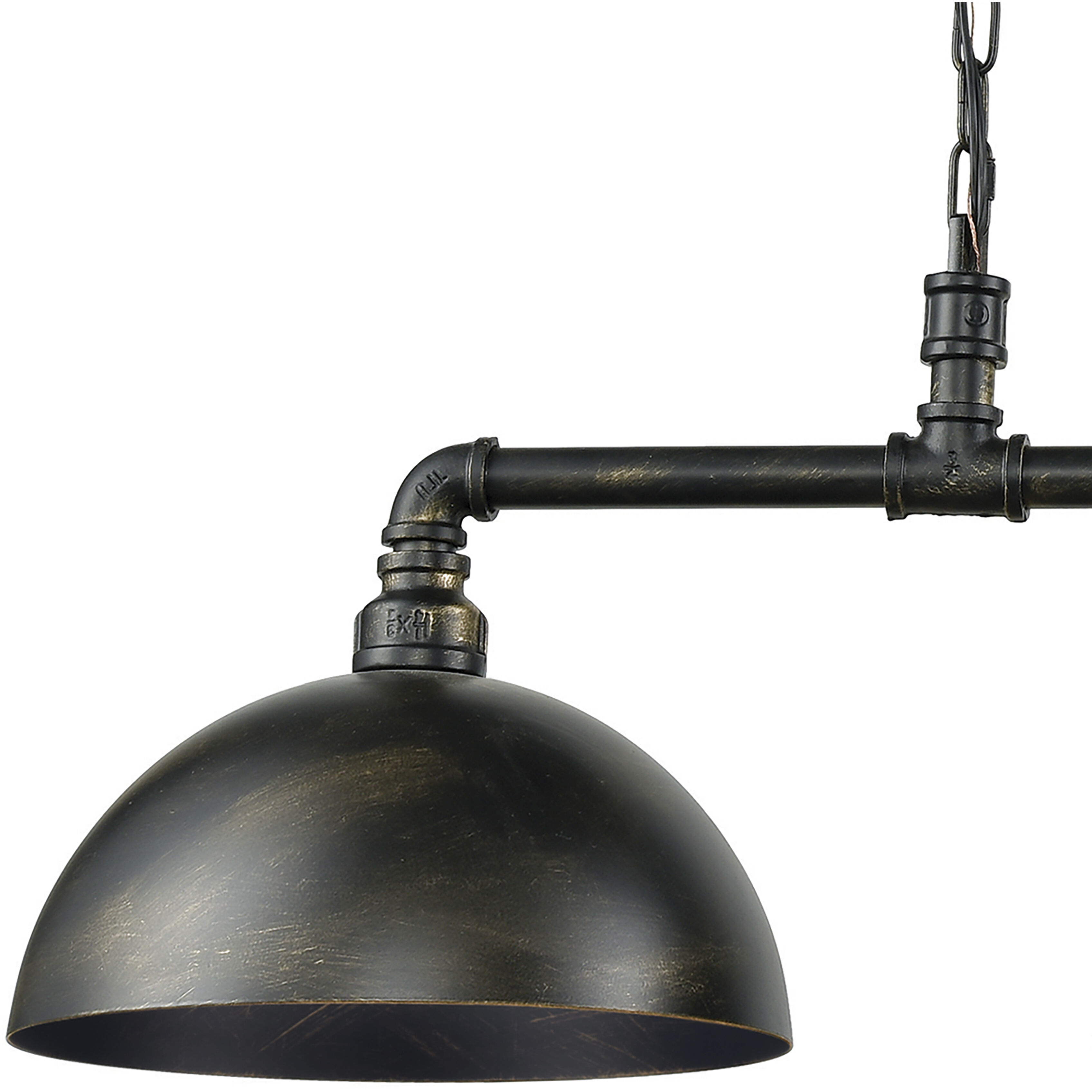 Mulvaney 3 Light 49 inch Black Linear Chandelier Ceiling Light