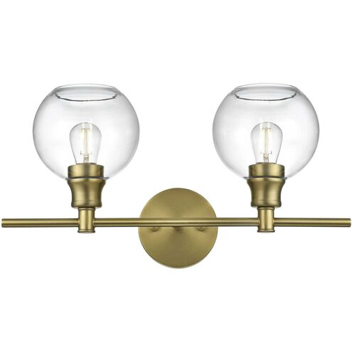 Collier 2 Light 19 inch Satin Gold Bath Sconce Wall Light