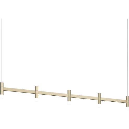 Systema Staccato LED 57 inch Painted Brass Linear Pendant Ceiling Light