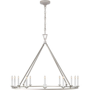 Chapman & Myers Darlana 12 Light 40 inch Polished Nickel Single Ring Chandelier Ceiling Light, Large