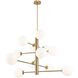 Aurelia LED 33.5 inch Brass Chandelier Ceiling Light