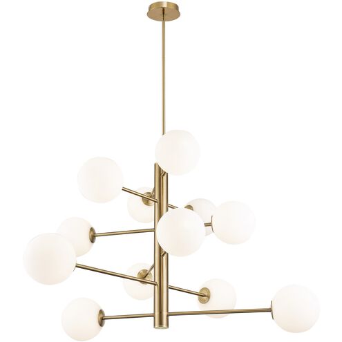 Aurelia LED 33.5 inch Brass Chandelier Ceiling Light