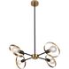 Canada 4 Light 27.5 inch Black and Brushed Brass Chandelier Ceiling Light