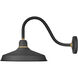 Foundry Classic Outdoor Barn Light in Textured Black, Gooseneck