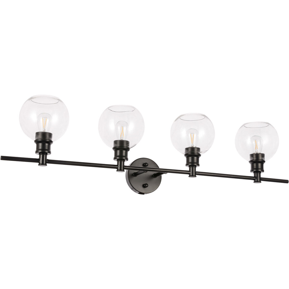 Syracuse 4 Light 38 inch Black Wall sconce Wall Light