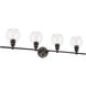 Collier 4 Light 38 inch Black Wall sconce Wall Light