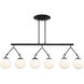Orion 6 Light 45.25 inch Flat Black Island Light Ceiling Light