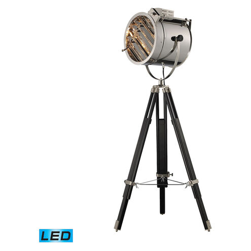 Glamis St 67 inch 9.5 watt Chrome with Black Floor Lamp Portable Light