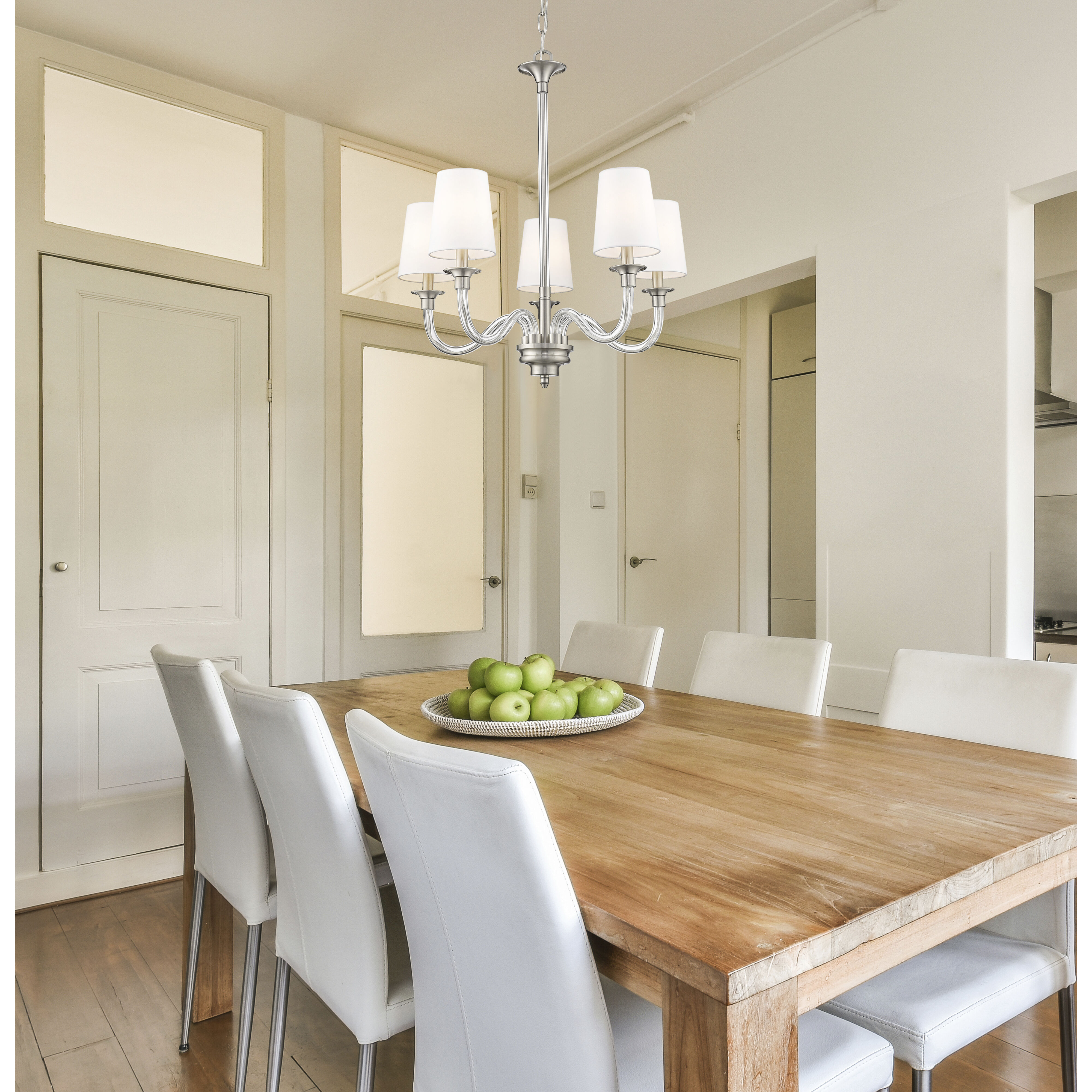 Katerina 5 Light 24 inch Brushed Nickel Chandelier Ceiling Light