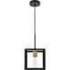 Coatesville 1 Light 8 inch Brass and Black Pendant Ceiling Light