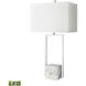 Dunstan Mews 31 inch 9.00 watt Chrome with White Table Lamp Portable Light