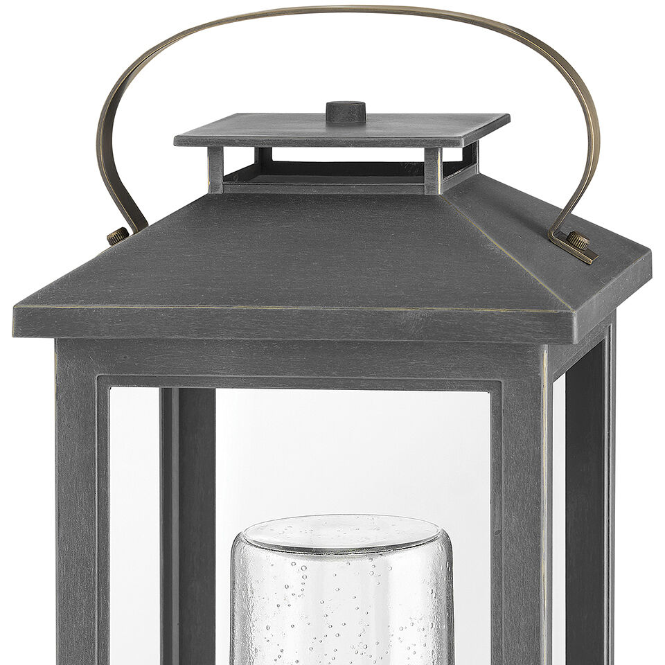 Coastal Elements Atwater LED 22 inch Ash Bronze Outdoor Pier Mount Lantern, Medium