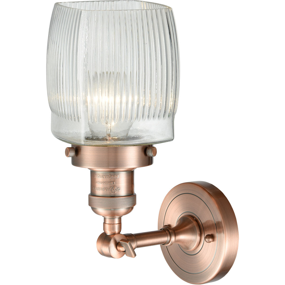 Franklin Restoration Colton LED 6 inch Antique Copper Semi-Flush Mount Ceiling Light, Franklin Restoration