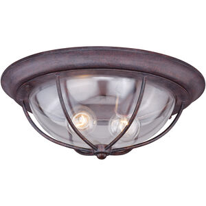 Dockside 2 Light 15 inch Weathered Patina Outdoor Ceiling