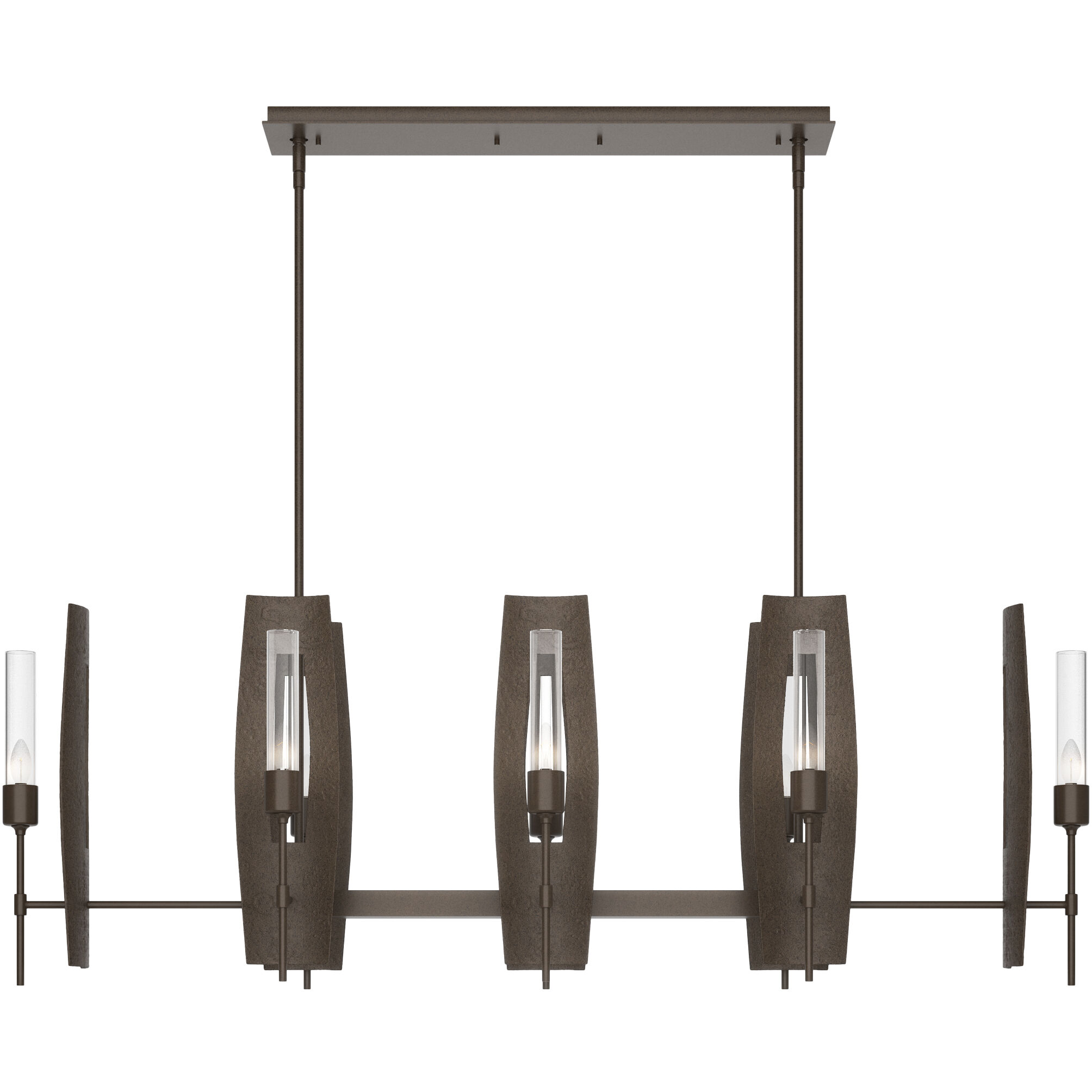 Passage 8 Light 52.1 inch Bronze Pendant Ceiling Light in Clear