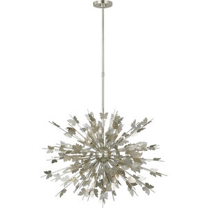 Julie Neill Farfalle LED 30 inch Burnished Silver Leaf Chandelier Ceiling Light, Medium