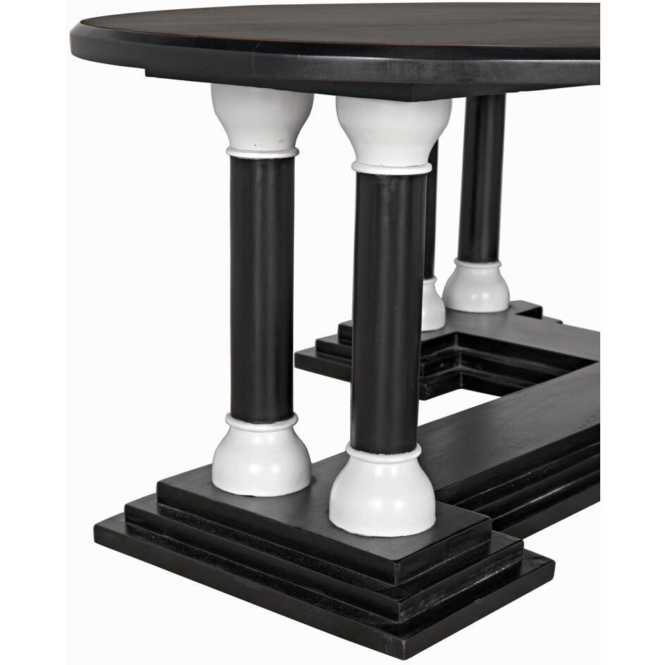 Desoto 66 X 38 inch Hand Rubbed Black and Solid White Coffee Table