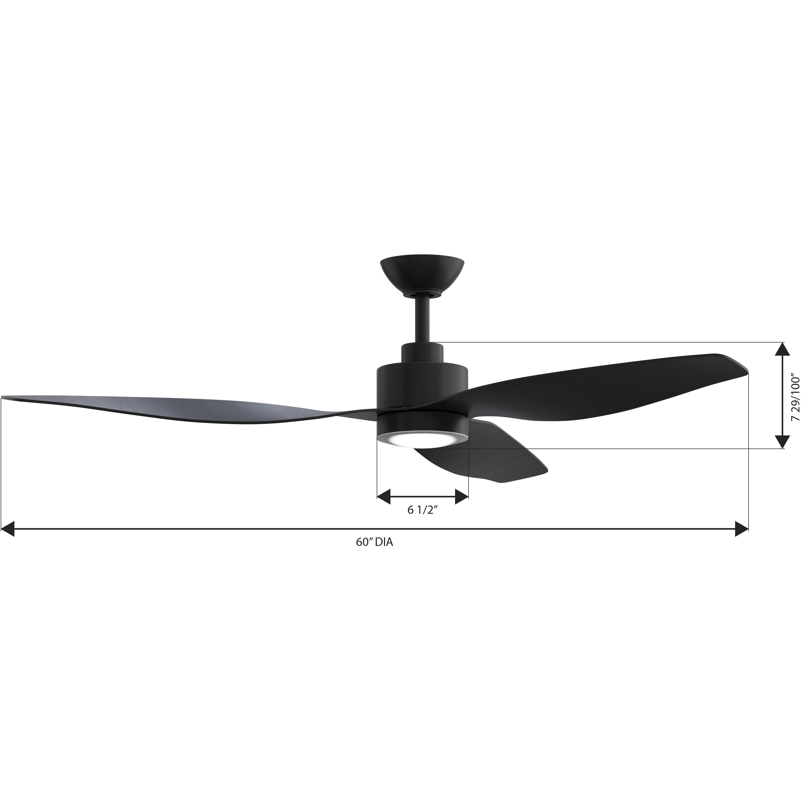 Norwynd 60 inch Coal Indoor/Outdoor Smart Ceiling Fan