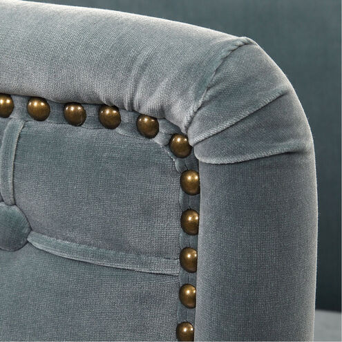 Haider Steel Gray and Brushed Brass Accent Chair