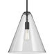 Everly 1 Light Black Pendant Ceiling Light