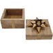 Anita 5 X 5 inch Brown and Gold Decorative Box
