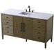 Blakely 60 X 34 inch Hazel Oak Bathroom Vanity Cabinet