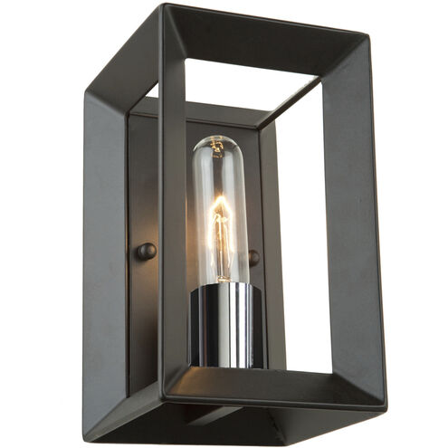 Vineyard 1 Light 5 inch Black and Chrome Wall Sconce Wall Light in Black/Chrome