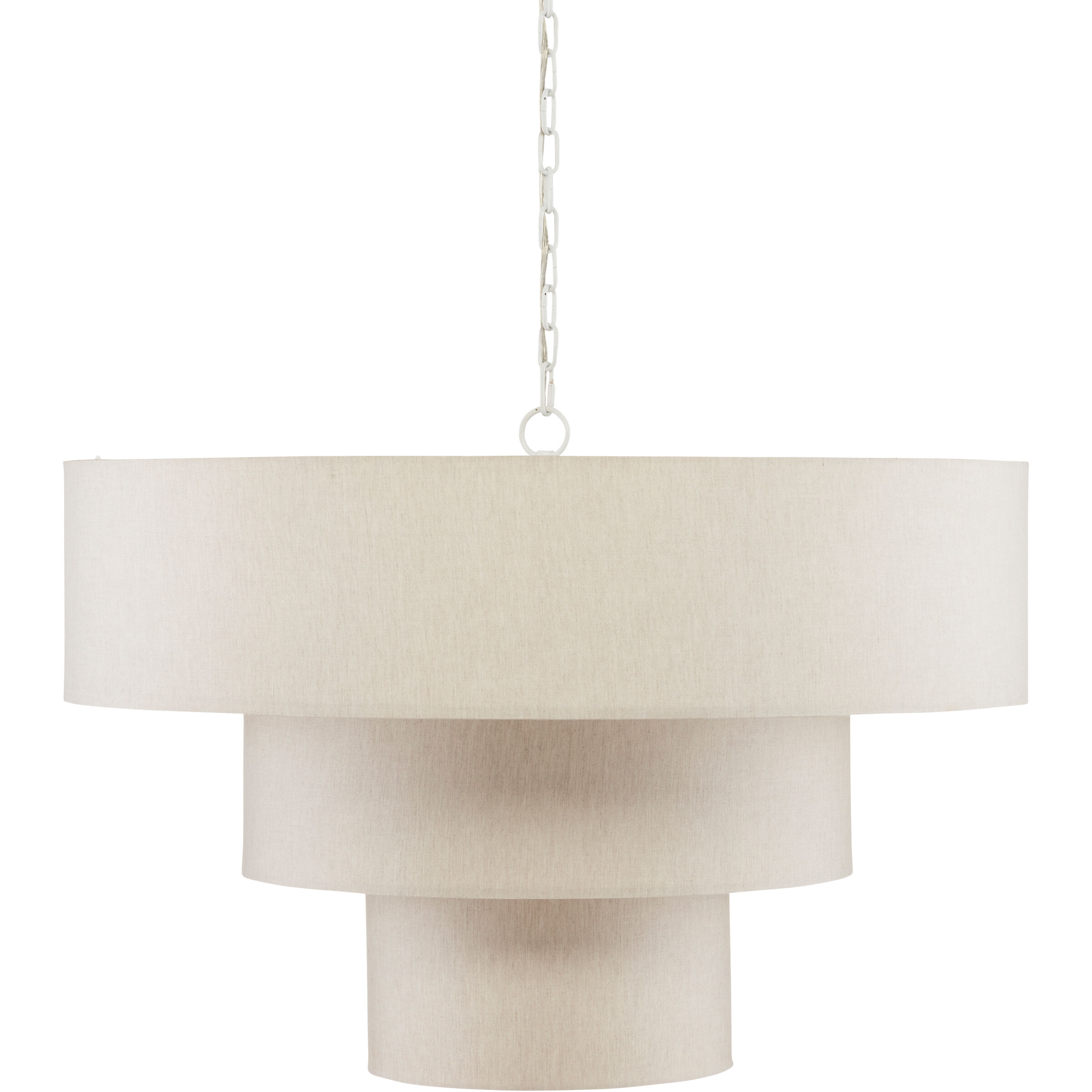 Livello 9 Light 36 inch White/Linen Chandelier Ceiling Light
