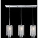 Contemporary 3 Light 6 inch Silver Chandelier Ceiling Light