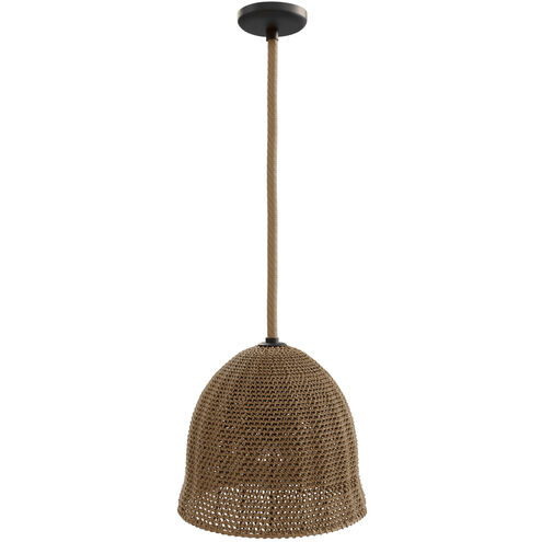 Malibu 1 Light 16 inch Natrual Hemp Rope Pendant Ceiling Light