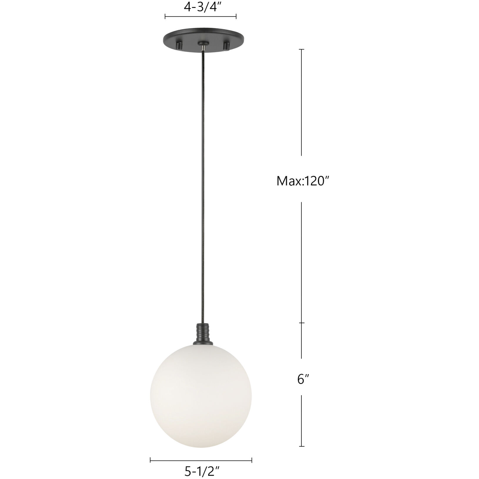 Bolla Pendant Ceiling Light in Chrome, Clear Glass Shade