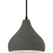 Radiance 1 Light 8 inch Pewter Green and Matte Black Pendant Ceiling Light