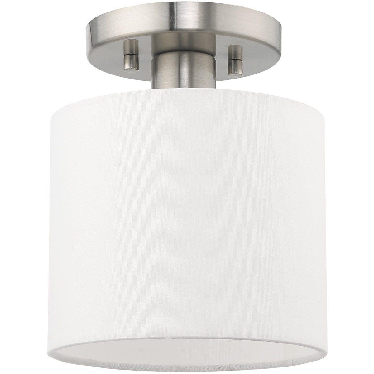 Clark 1 Light 7 inch Brushed Nickel Semi-Flush Mount Ceiling Light