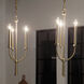 Florence 3 Light 11.25 inch Brushed Natural Brass Chandelier Ceiling Light