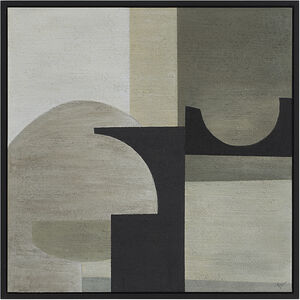 Gladiolus Green and Black and White and Beige Canvas Art