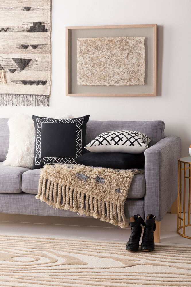 Ethiopia 18 X 18 inch Black Pillow Kit, Square