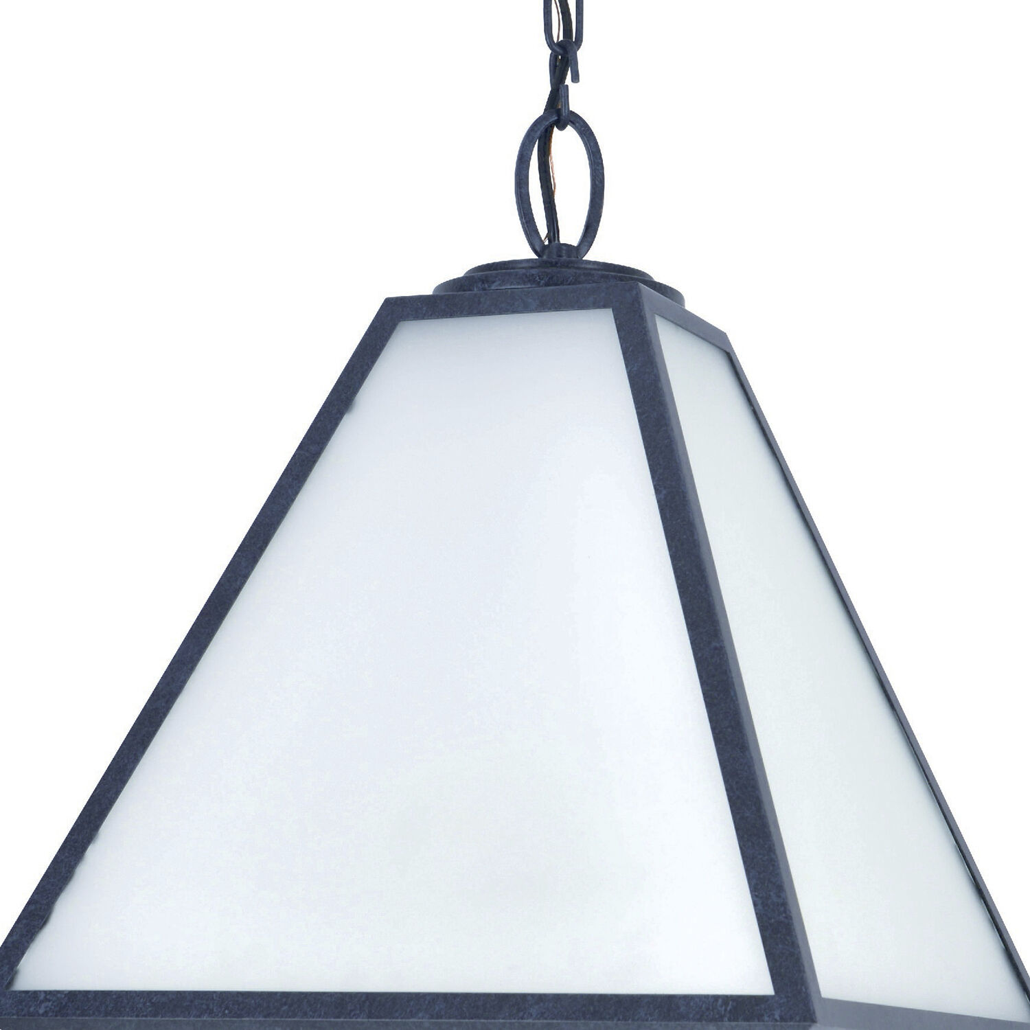 Glacier 3 Light 14 inch Black Charcoal Outdoor Pendant in White