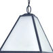 Glacier 3 Light 14 inch Black Charcoal Outdoor Pendant in White