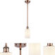 Ballston Clymer 1 Light 4 inch Antique Copper Pendant Ceiling Light in Matte White Glass, Ballston